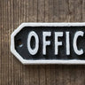 63580 サインプレート OFFICE ブラック