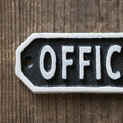 63580 サインプレート OFFICE ブラック