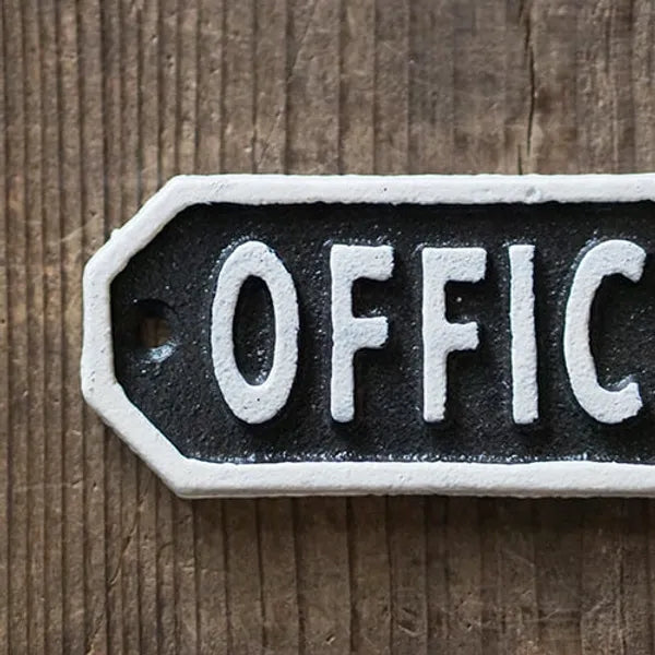 63580 サインプレート OFFICE ブラック