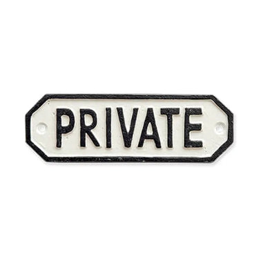 63583 サインプレート PRIVATE ホワイト
