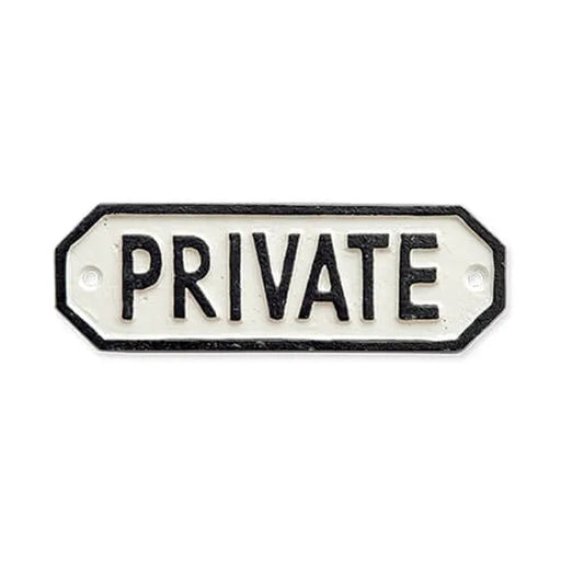 63583 サインプレート PRIVATE ホワイト