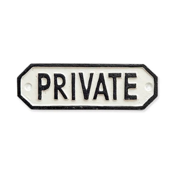 63583 サインプレート PRIVATE ホワイト