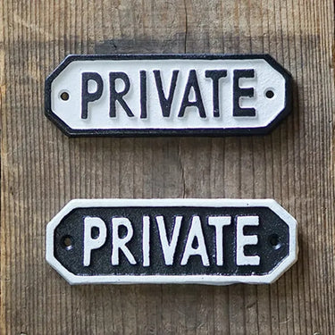 63583 サインプレート PRIVATE ホワイト