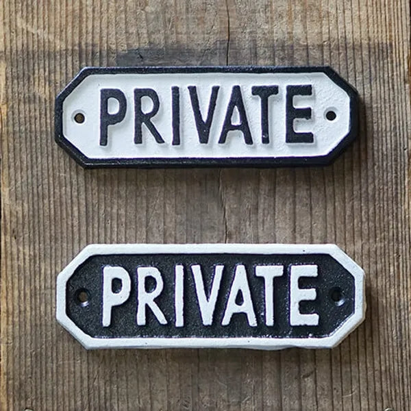 63583 サインプレート PRIVATE ホワイト