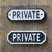 63584 サインプレート PRIVATE ブラック