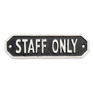 63588 サインプレート STAFF ONLY ブラック