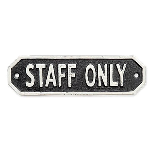 63588 サインプレート STAFF ONLY ブラック