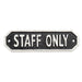 63588 サインプレート STAFF ONLY ブラック