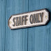63588 サインプレート STAFF ONLY ブラック