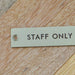 63957 サインプレート STAFF ONLY ブラック