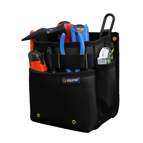 タフな素材で破れにくい【黒金】腰袋スタンダードﾞ２段