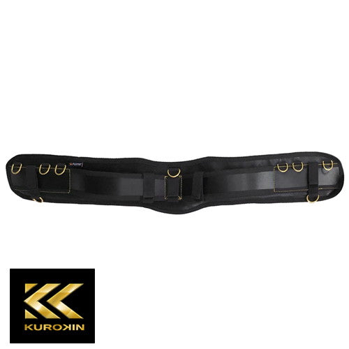 夏場の作業でも快適！保冷剤ポケット付き【黒金】サポートベルトMサイズ