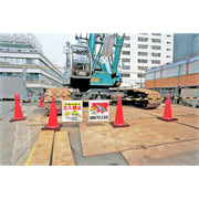 ワンタッチ施工で取付可能な注意喚起ツール　ワンタッチ取付標識(まんがタイプ)　0.35mmT×450mm×600mm S17-001