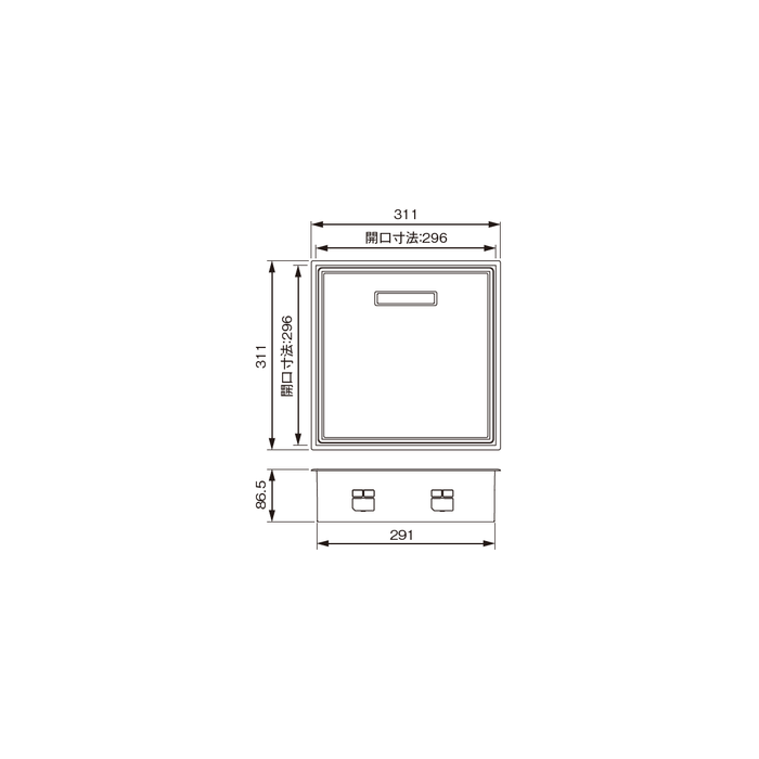 城東テクノ SPF-R3030F12 高気密型床下点検口【300×300タイプ】