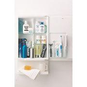 安心の日本製　コンパクトで機能的なミラーキャビネットですっきり収納　ミラーキャビネット 105×320×598