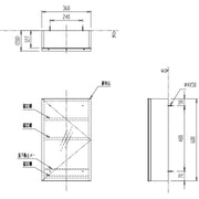 LIXIL  ミラーキャビネット　右仕様　TSF-125R