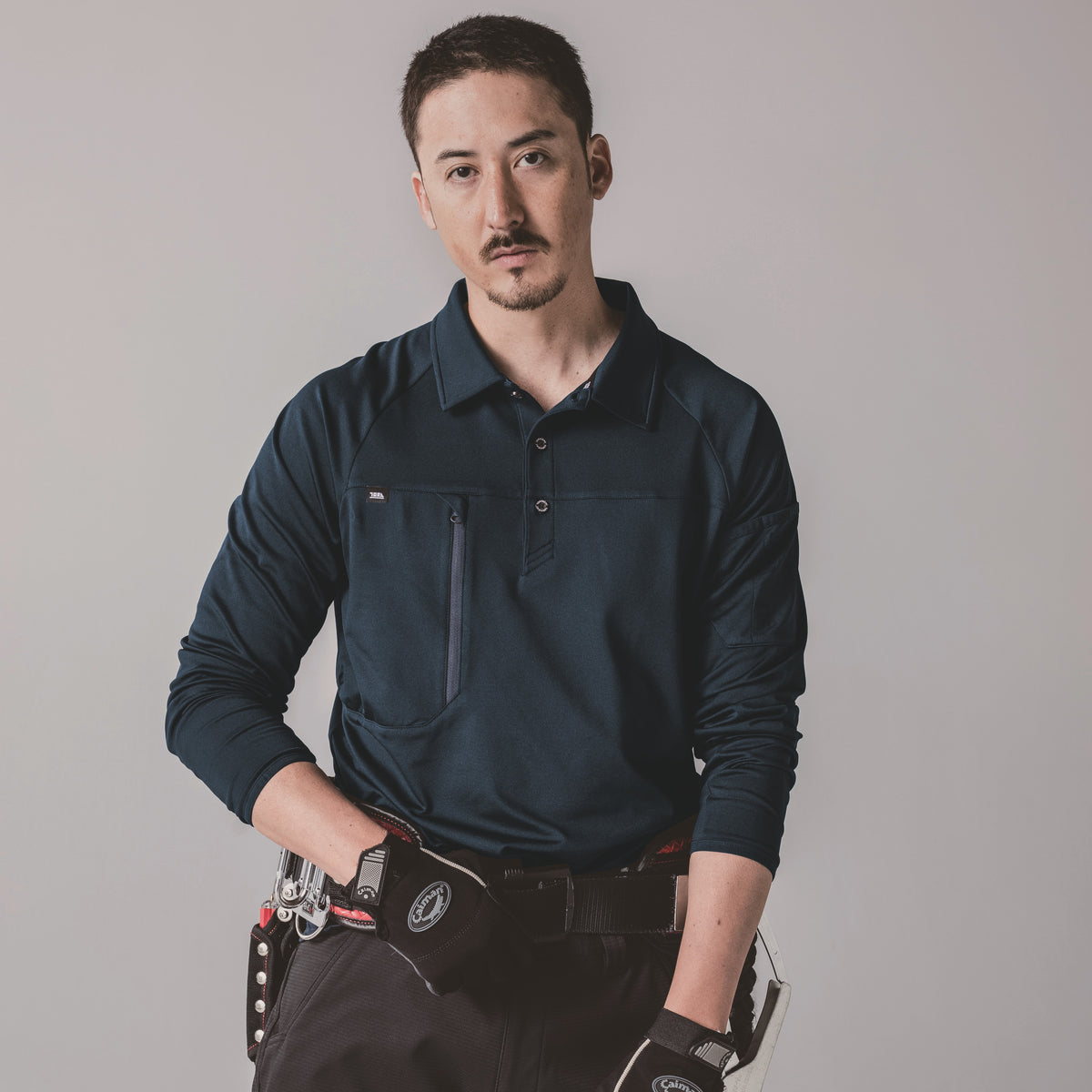 寅壱 7951-614 裏起毛、保温、制電 秋冬向け長袖ポロシャツ 2025-26AW