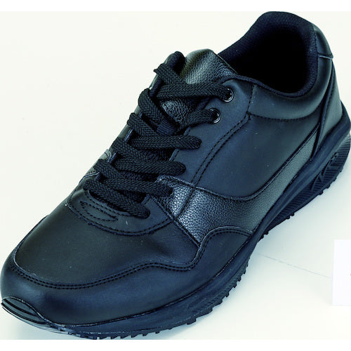 日進ゴム ハイパーV #006 先芯なしスニーカー 紐タイプ ブラック