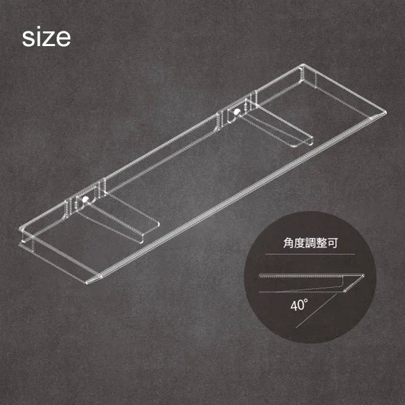 後付けできるステンレスウォールシェルフ KaBerest カベレスト　上下セット W300ｍｍ