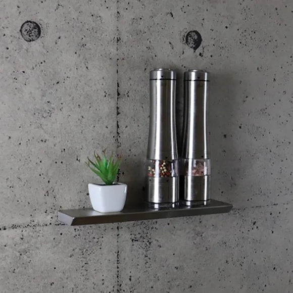 後付けできるステンレスウォールシェルフ KaBerest カベレスト　上下セット W300ｍｍ