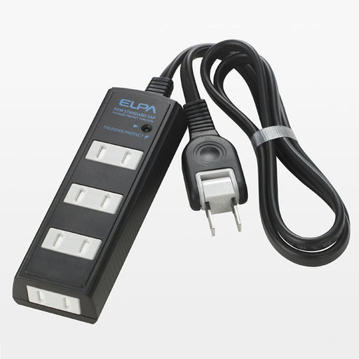 耐雷サージ　コード付タップ　3個口 ブラック / 1ｍ