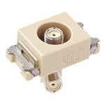 ★1コインキャンペーン　埋込高シ－ルドＴＶタ－ミナル　WCS3814F　電流通過形　10～3224MHz　ベージュ