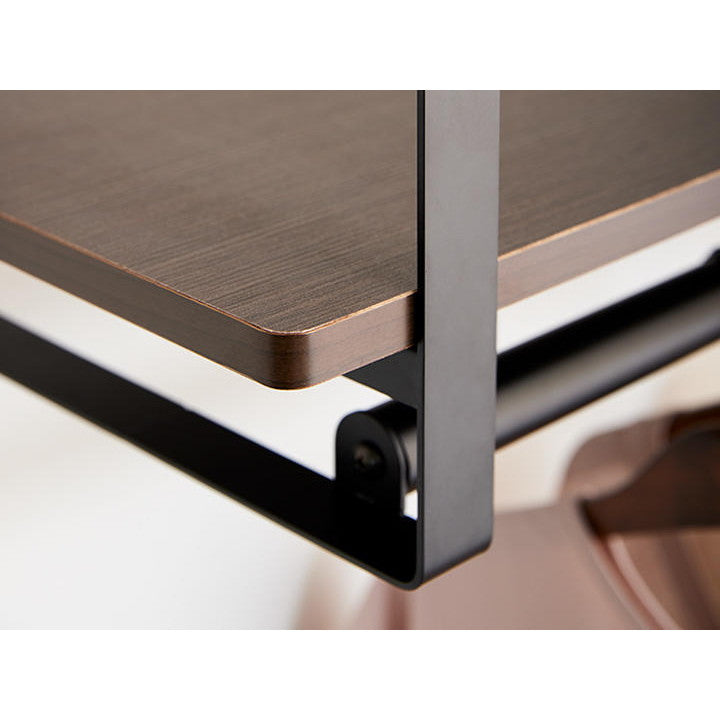 ウォールシェルフ　ブラックxウォールナット