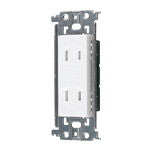 ★1コインキャンペーン　埋込扉付ダブルコンセント　WTL13523W　金属枠付　セラミックホワイト