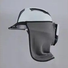 【数量限定品】日差しをカット！防暑タレ付きヘルメット取付式送風機　WindyⅢプラス　No.7703＋No.7704