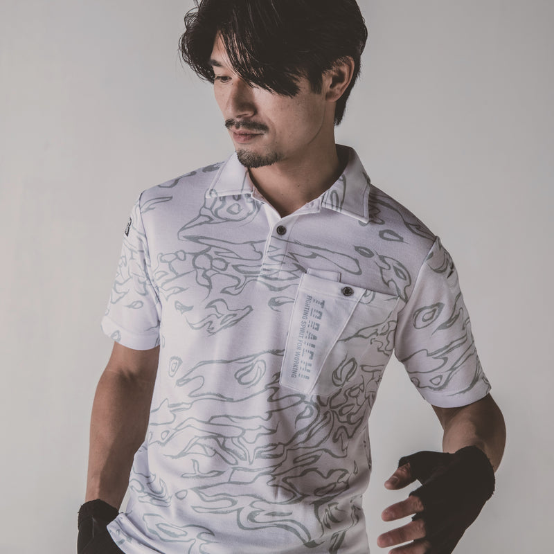 寅壱 5986-621 迷彩柄半袖ポロシャツ