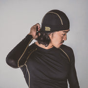 寅壱 7996-912 ヘルメットインナー モカ 着用画