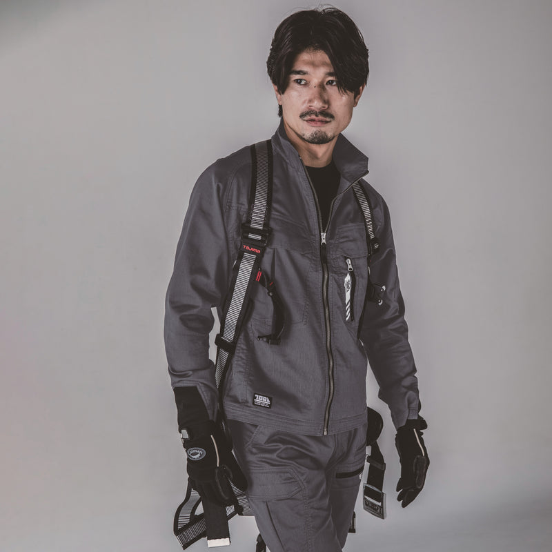 寅壱 9531-124 ワークジャケット ディープグレー 着用画