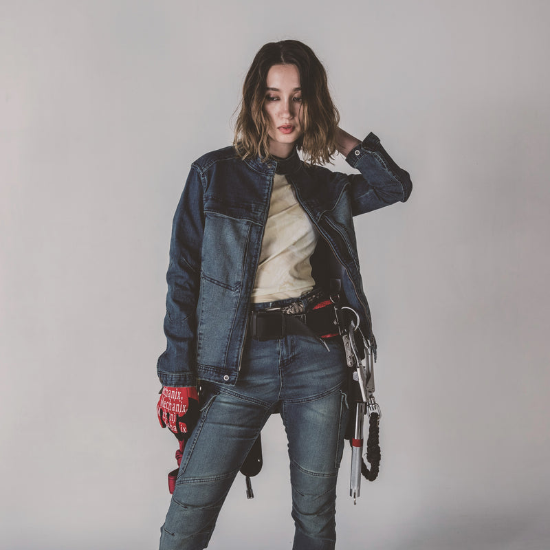 寅壱 8890-124 デニムワークジャケット 2024-25AW新作 着用画