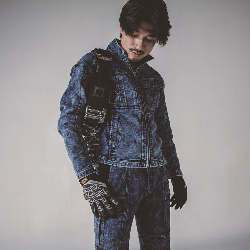 寅壱 8922-124 デニムワークジャケット 2024-25AW新作 着用画