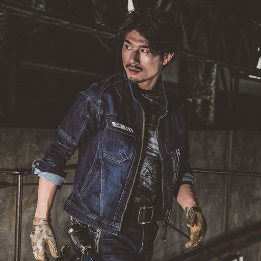 寅壱 8830-124 デニムブルゾン 着用画