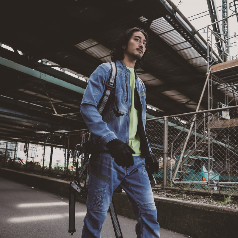 寅壱 8860-124 デニムワークジャケット 着用画