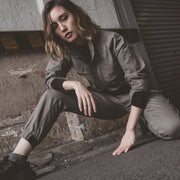 寅壱 9531-125 ワークシャツ カーキ 着用画