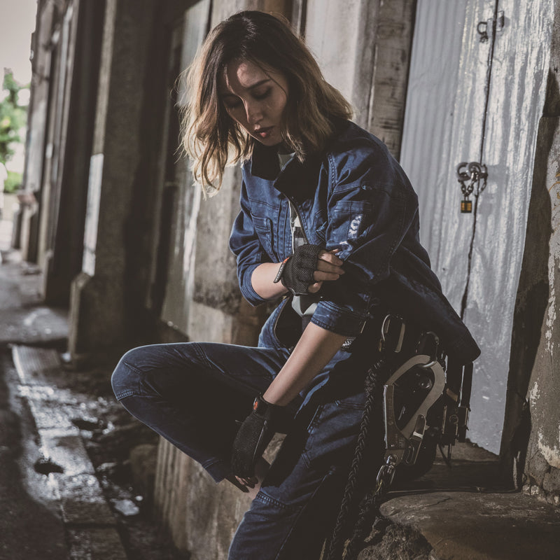 寅壱 3550-235 カーゴジョガーパンツ 濃コン 着用画