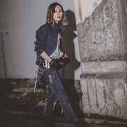 寅壱 3550-235 カーゴジョガーパンツ 濃コン 着用画