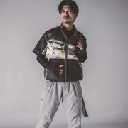 寅壱 1082-116 空調服®半袖ジャケット クロ 着用画