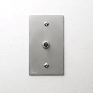 ZS3-101 トグルスイッチプレート アルミ・フラット 1連/1口