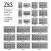 ZS3-408 トグルスイッチプレート アルミ・フラット 4連/8口