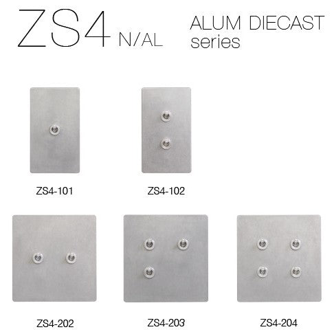 ゾルボンヌ ZS4-103WN トグルスイッチプレート アルミ・ダイカスト