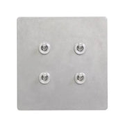 ゾルボンヌ ZS4-204N  トグルスイッチプレート アルミ・ダイカスト ネジなし/アルミレバー