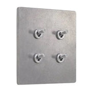 ゾルボンヌ ZS4-204N  トグルスイッチプレート アルミ・ダイカスト ネジなし/アルミレバー