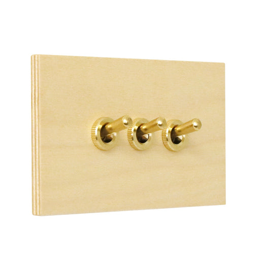 ゾルボンヌ ZS6-103W/BR トグルスイッチ プライウッドメープルシリーズ 1連 真鍮レバー 新商品