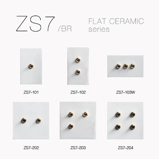 ゾルボンヌ ZS7-103W/BR トグルスイッチプレート 艶あり セラミック