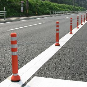 日進ゴム 視認性UP FLEXイーコン 安全対策ポール 高視認性車線分離票 倉庫 駐車場