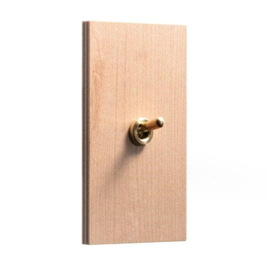 ゾルボンヌ ZS6-101/BR トグルスイッチ プライウッドメープルシリーズ 1連 真鍮レバー 新商品