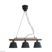 ELUX 照明 LC10987-BKBOARD ボード 3灯ペンダントライト　ブラック